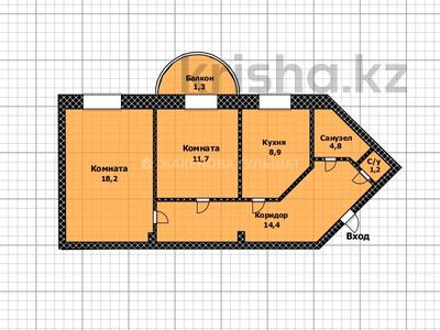 2-комнатная квартира, 61 м², 17/23 этаж, Шокана Валиханова 5 за 28 млн 〒 в Нур-Султане (Астане), р-н Байконур