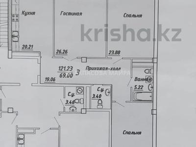3-комнатная квартира, 122 м², 3/14 этаж, Мангилик ел за 55 млн 〒 в Нур-Султане (Астане), Есильский р-н