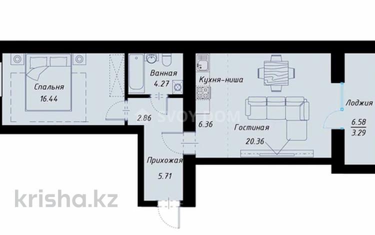 2-комнатная квартира, 59.29 м², Туран 48 за ~ 22.2 млн 〒 в Нур-Султане (Астане), Есильский р-н