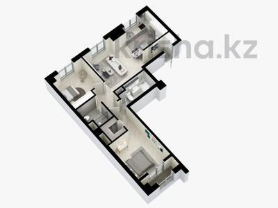 3-комнатная квартира, 91.33 м², 14/21 этаж, Калдаякова 3 за 51 млн 〒 в Нур-Султане (Астане), Есильский р-н