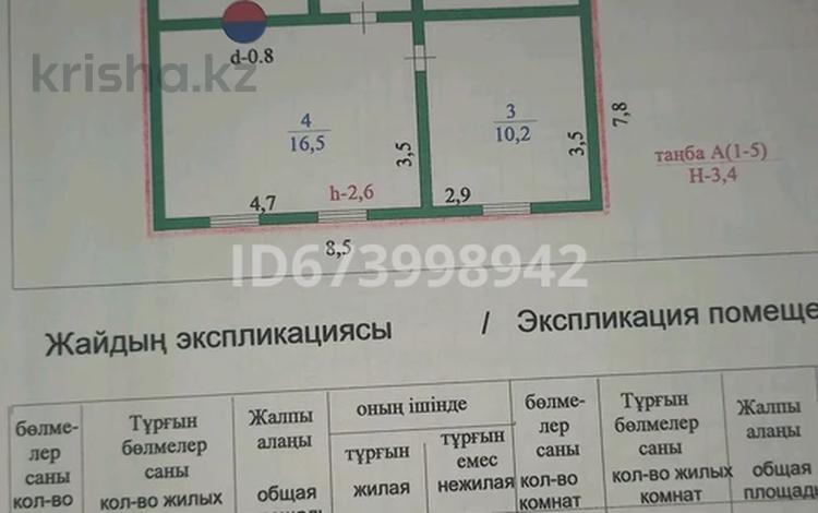 5-комнатный дом, 71.6 м², 6 сот., Дауытбаева 60 а за 20 млн 〒 в 