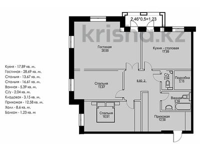 3-комнатная квартира, 109.75 м², мкр Ак-Шагала, ул. 2 84 за ~ 51.6 млн 〒 в Атырау