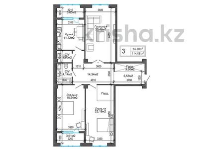 3-комнатная квартира, 114.08 м², 33 мкр. за ~ 22.8 млн 〒 в Актау