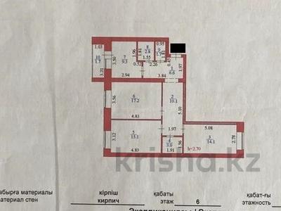 3-комнатная квартира, 81.7 м², 6/10 этаж, Кошкарбаева за 43 млн 〒 в Нур-Султане (Астане)