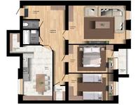 3-комнатная квартира, 138.8 м², 2/5 этаж, мкр. Батыс-2 228Г за ~ 29.8 млн 〒 в Актобе, мкр. Батыс-2
