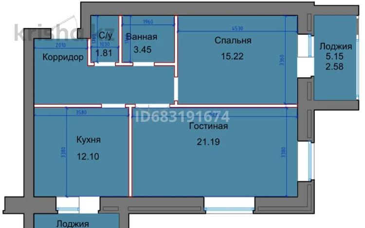 2-комнатная квартира, 68.68 м², 6/10 этаж, Потанина 118 за ~ 17.9 млн 〒 в Кокшетау