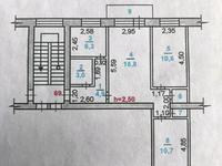 3-комнатная квартира, 58.8 м², 3/5 этаж, Фрунзе 4 за 14 млн 〒 в Рудном