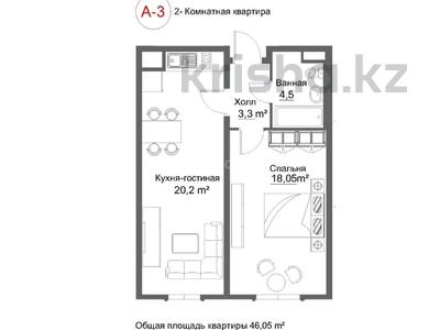 2-комнатная квартира, 46 м², 6/10 этаж, мкр Аккент за 19.5 млн 〒 в Алматы, Алатауский р-н