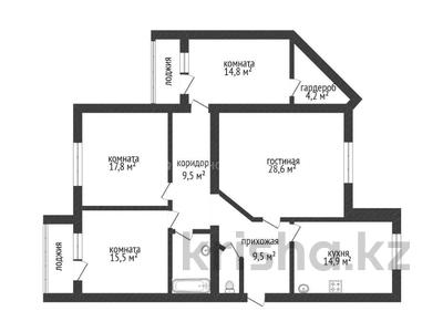 4-комнатная квартира, 123.5 м², 4/5 этаж, мкр. Батыс-2 за 41 млн 〒 в Актобе, мкр. Батыс-2