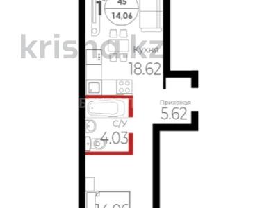 1-комнатная квартира, 45 м², 9 этаж, Мангилик Ел за 24.5 млн 〒 в Нур-Султане (Астане), Есильский р-н