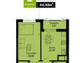 1-комнатная квартира, 44.48 м², 19/20 этаж, Сыганак 51е за 19 млн 〒 в Астане, Есильский р-н