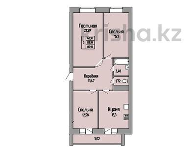 3-комнатная квартира, 85.96 м², Кайрбекова 358А за ~ 29.2 млн 〒 в Костанае
