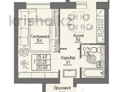 1-комнатная квартира, 32.6 м², 5/5 этаж, ЖМ Лесная поляна 43 за ~ 9.9 млн 〒 в Косшы